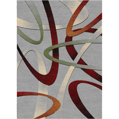 Nosay Modern Hallway Runner/Area Rug With Abstract Pattern,Polypropylene - Grey