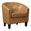 Slaven Faux Leather Barrel Chair-190827910