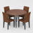 42-54'' Extendable Dining Table Set With Comfortable Upholstered Dining Chairs-115748085-115988749