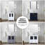 60 In. Wide Dark Grey Double Bath Vanity With Side Cabinet, White Ceramic Top, 22 Mirrors And Hard - Wearing Surface Low Maintenance