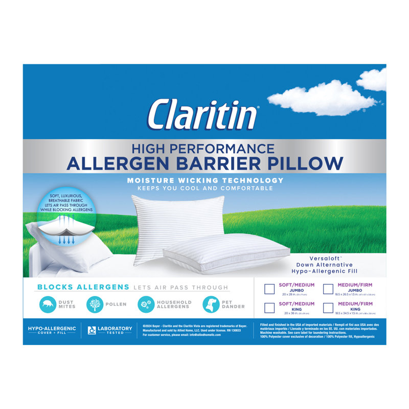 White Jumbo Hypoallergenic Polyester Firm Pillow with Gusset