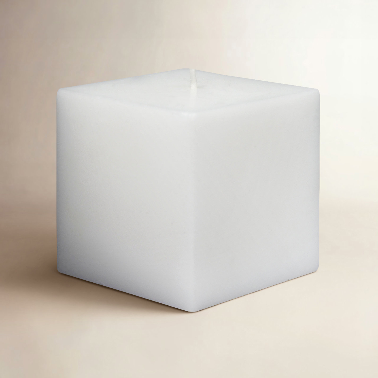 Square Pillar Candle, White, 3" H x 3" W x 3" D, Set of 12