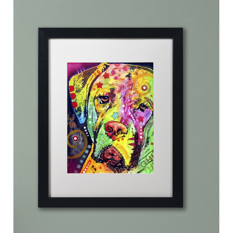 Mastiff II mat sur toile tendue, H 20 po x l 16 po x P 0,5 po, Blanc