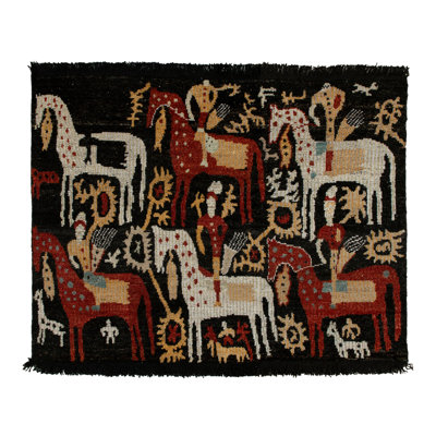 Burano Hand Knotted Wool Animal Print Area Rug