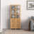 67-Inch Tall Bamboo Cabinet With Door And Shelves For Versatile Storage