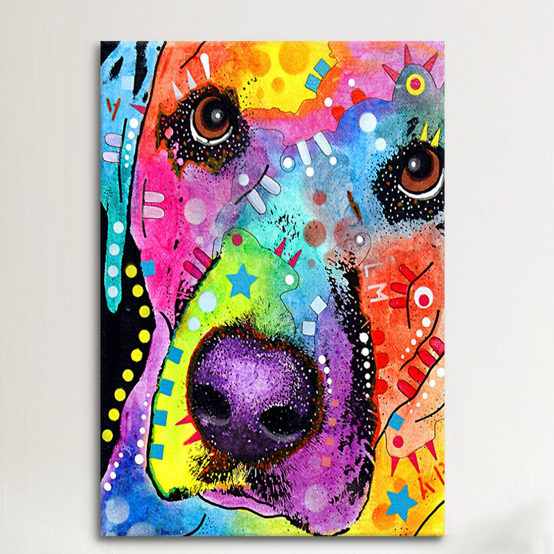 Gros plan labradorgraphic art sur toile, H 40 po x l 26 po x P 0,75 po, Toile tendue