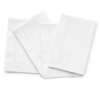 Cotton Linen Hemstitch Dinner Napkins