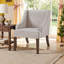 Fauteuil en tissu avec pieds en bois massif UnaNoxa-1744341957