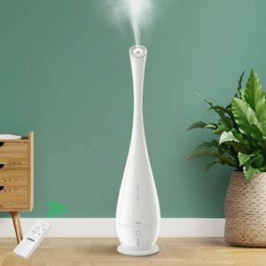 Aiheal Humidifier For Bedroom, 5L Cool Mist Floor Humidifiers For Large Room, Quiet Ultrasonic Humidifier With Smart Humidistat Mode And Essential Oil Diffuser, Baby Humidifiers With Sleep Mode, White
