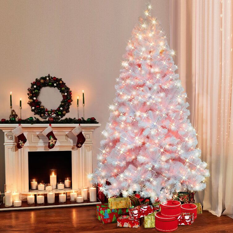 6'6" H White Fir Christmas Tree with Lights