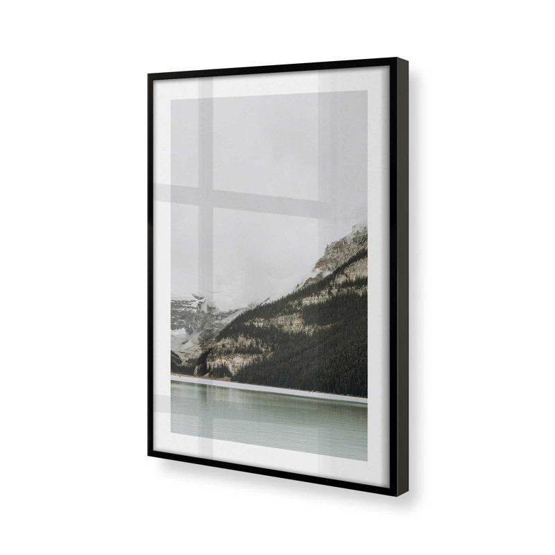 Impression Mystic Mountain View II, H 17 po x l 13 po x P 1,25 po, Cadre noir satiné