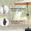 Parasol de table d'extérieur 7,5 pi - beige, construction Water 6, pour patio, piscine, jardin, protection contre le soleil, imperméable, cadre avec 6 nervures, cour arrière, jardin, terrasse