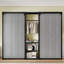 Ensemble de lit escamotable simple Nestica avec garde-robe intégrée, tablettes et prise de courant pour petite chambre à coucher, chambre d'amis-2087246951