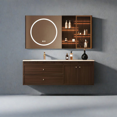 Middle ancient style rock plate bathroom cabinet