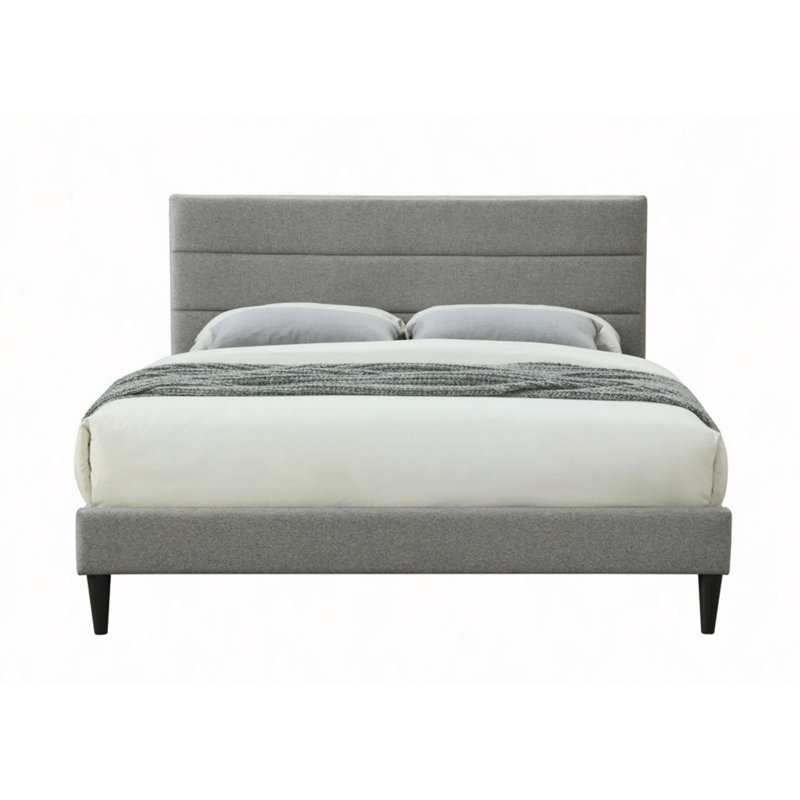 Lit-dans-une-boîte avec ports USB et tête de lit capitonnée, facile à installer, tissu en polyester moelleux, Lit simple