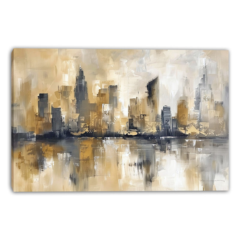 Art mural moderne sur toile Amber Heights, H 16 po x l 24 po x P 1,5 po