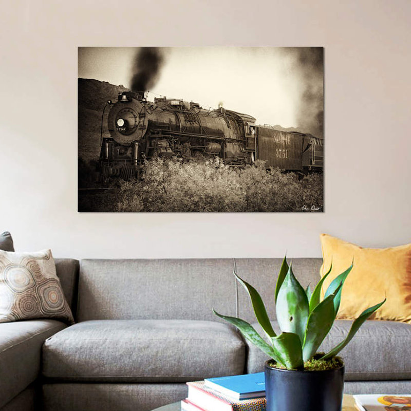 Train Train I par David Drost - reproduction de photo sur toile, H 12 po x l 18 po x P 1,5 po, Toile tendue, Pas de tapis