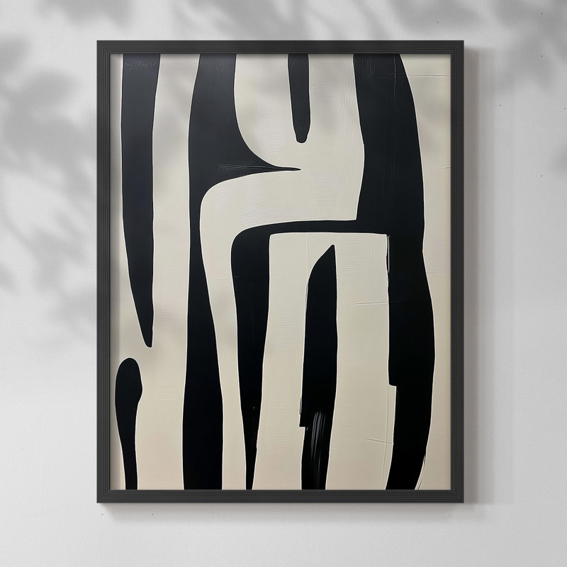 "ABSTRACT Series DCL III" par J Paul, Noir, noir, noir, noir, H 21 po x l 17 po