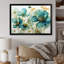 «Teal Green Organic croissance - Abstract Botanicals», art mural-789607382-743578266