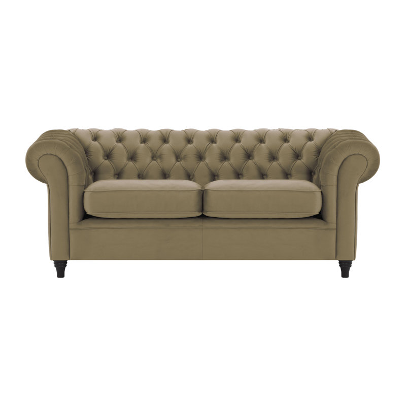 Burks 3 Seater Velvet Sofa, Beige