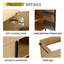 Armoire de salle de bain autoportante de 48 pouces avec portes à fermeture douce, supports de rangement ouverts et fabrication en contreplaqué durable