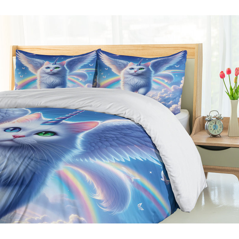 Ensemble de housse de couette en microfibre, Housse de couette très grand + 2 taies décorativ