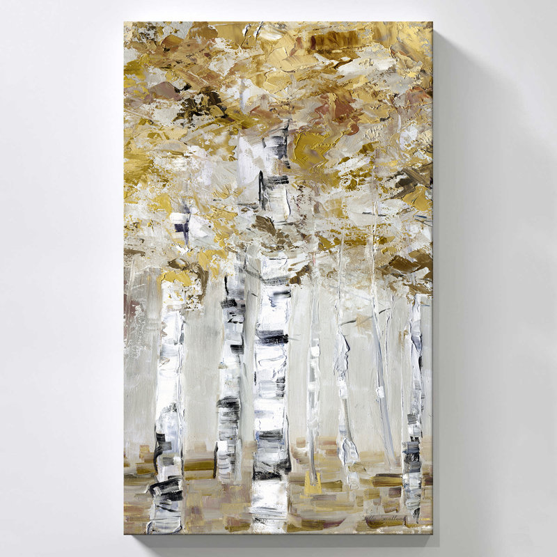 "Neutral Birch I" par Sally Swatland, reproduction sur toile, H 30 po x l 18 po x P 1 po