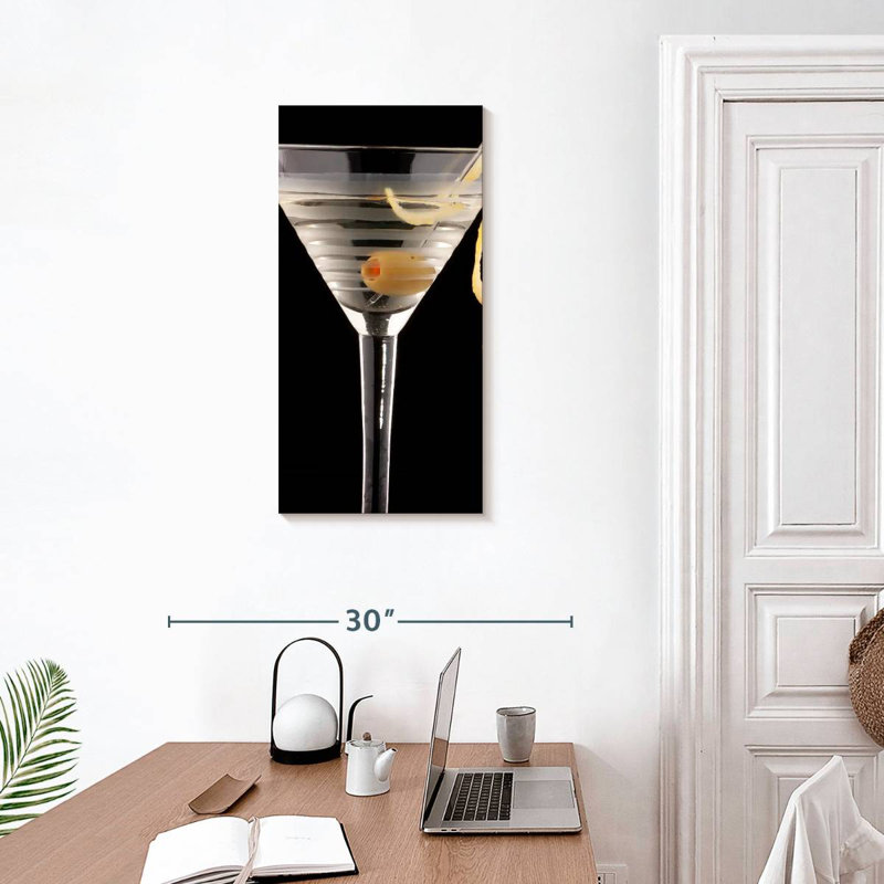 Dry Martini Cocktail, 30" H x 15" W