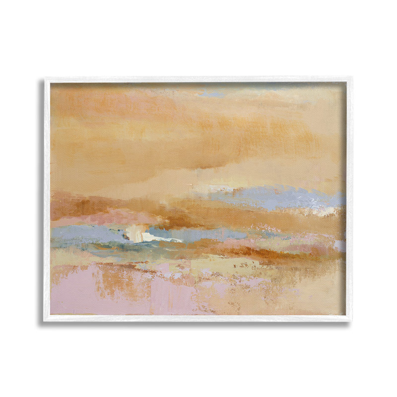 «Rustic Tan Abstraction Single Photo Frame» par Lanie Loreth sur toile, H 16 po x l 20 po, Giclée encadrée noir minuit