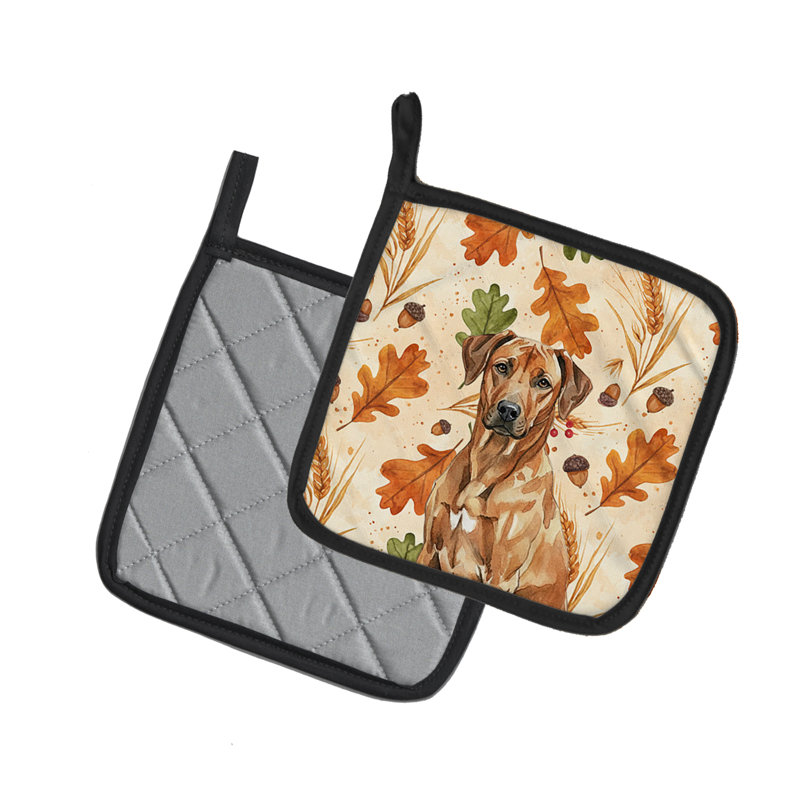 Paire de supports à casseroles Rhodesian Ridgeback Heirloom Fall