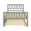 Lit plateforme simple avec lit gigogne - tête et pied de lit inclus, aucun sommier nécessaire (idéal pour les petites chambres / espaces de vie)-1921330767
