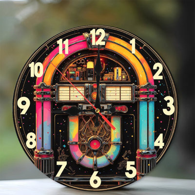Horloge murale rétro Jukebox