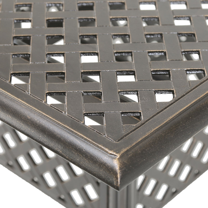 Table de salle à manger extensible Cast Weather - Caractéristique. Fabriqué en fer et en bois. Ton naturel. 64 po x 37,5 po 29 po. Table de terrasse 82,64 lb - Design rustique, matériaux 64 po 37,5 po 29 po