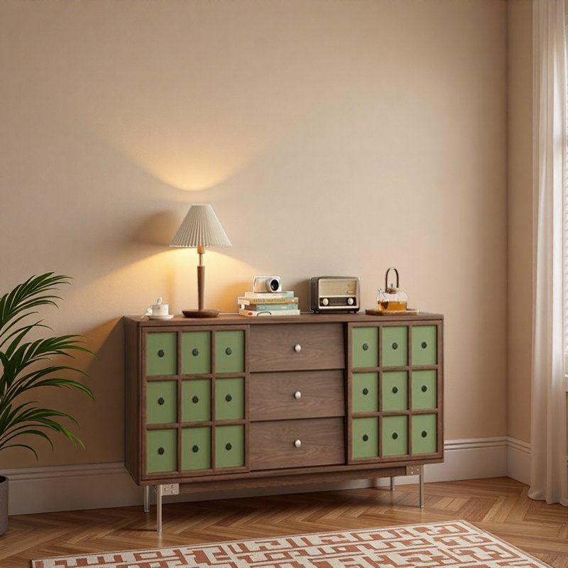 Vitrine rétro française, H 32,28 po x l 47,24 po x P 15,75 po