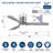 52 In. 3-Blade Wood Indoor Ceiling Fan with Light and Remote, Dimmable, Reversible DC Motor, Memory Function
