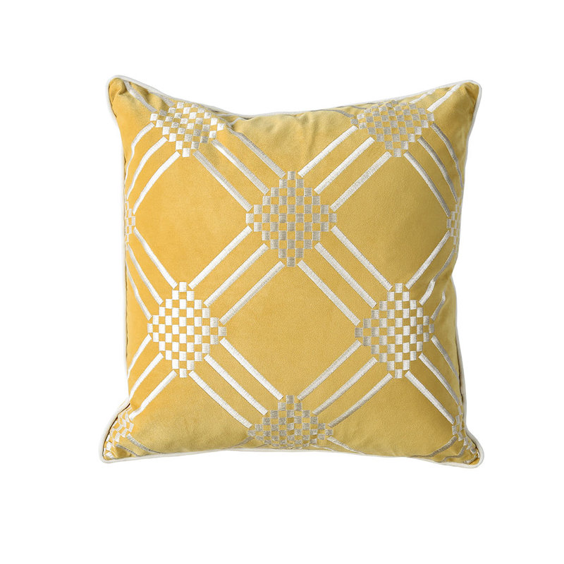 Housse de coussin carré et insert, Argenté/doré
