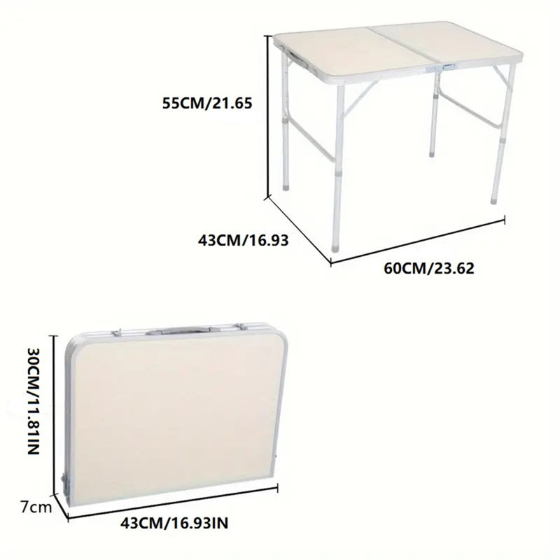 Petite table pliante d'extérieur (table incluse seulement)