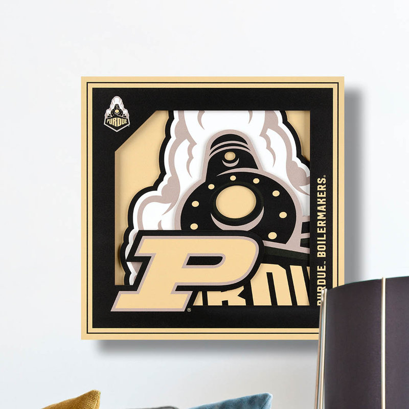 " 3D Logo Series Wall Art-12x12 ", NCAA Purdue