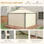 Pavillon de jardin extérieur en acier avec rideaux d'intimité en polyester, toit à deux niveaux pour l'air, grande conception
