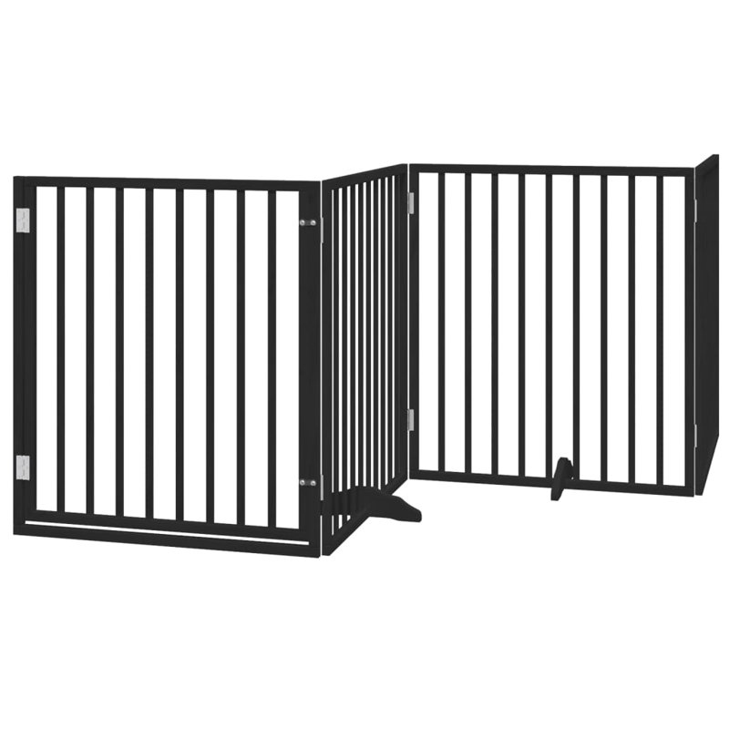 Chirezza Solid Wood Dog House Door, 90cm H x 960cm W x 2cm D, Black