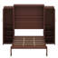 Lit plateforme pliable en bois avec garde-robe et tablette de rangement-189525055