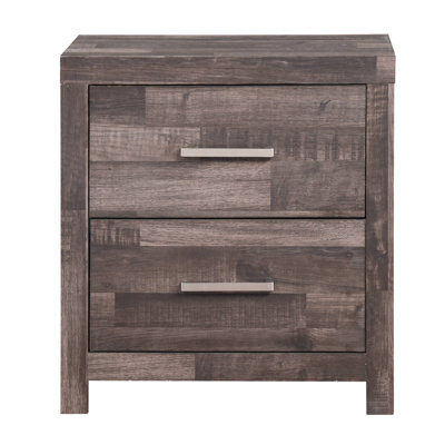 Erica Dark Oak 2-Drawer Nightstand