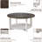 Round Wood Coffee Tables With Storage, Rustic Farmhouse Coffee Table With Distressed Wood Top, Large Circle Table For Living Room, Brown, 32Dx32wx19.5H In