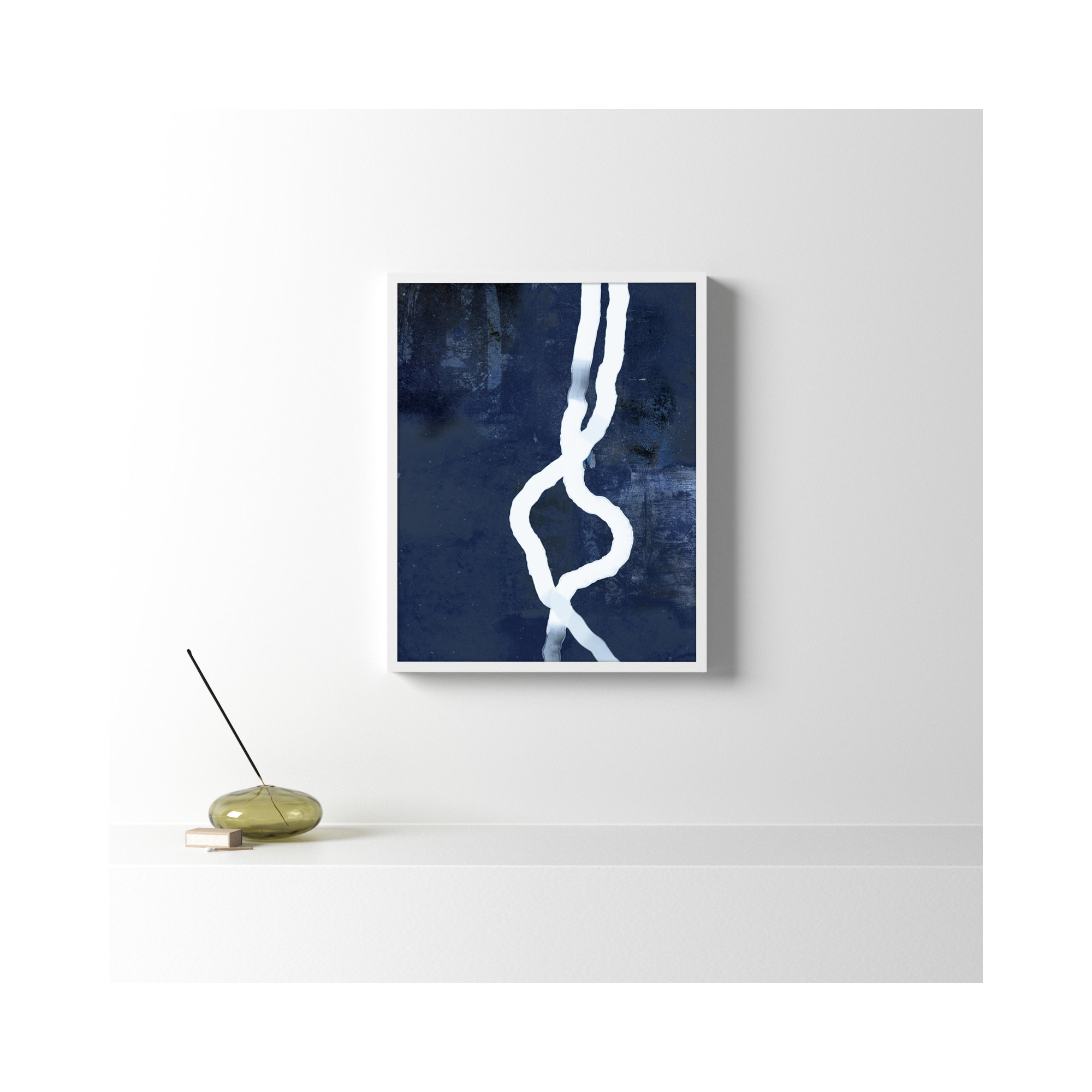 White Rope 3 by Jacques Pilon, 20" H x 16" W, White