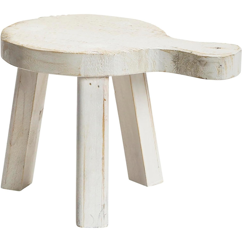 Piédestal en bois multifonctionnel avec poignée, conception unique, adapté à divers cas de figure, Blanc