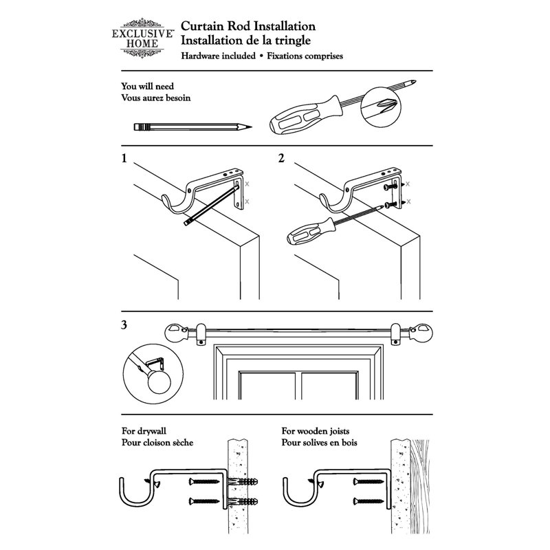 Gold Adjustable Iron Curtain Rod with Square Finials