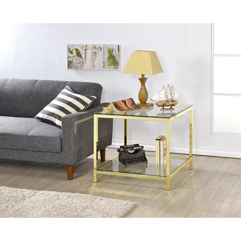 Millenial Glass Top End Table