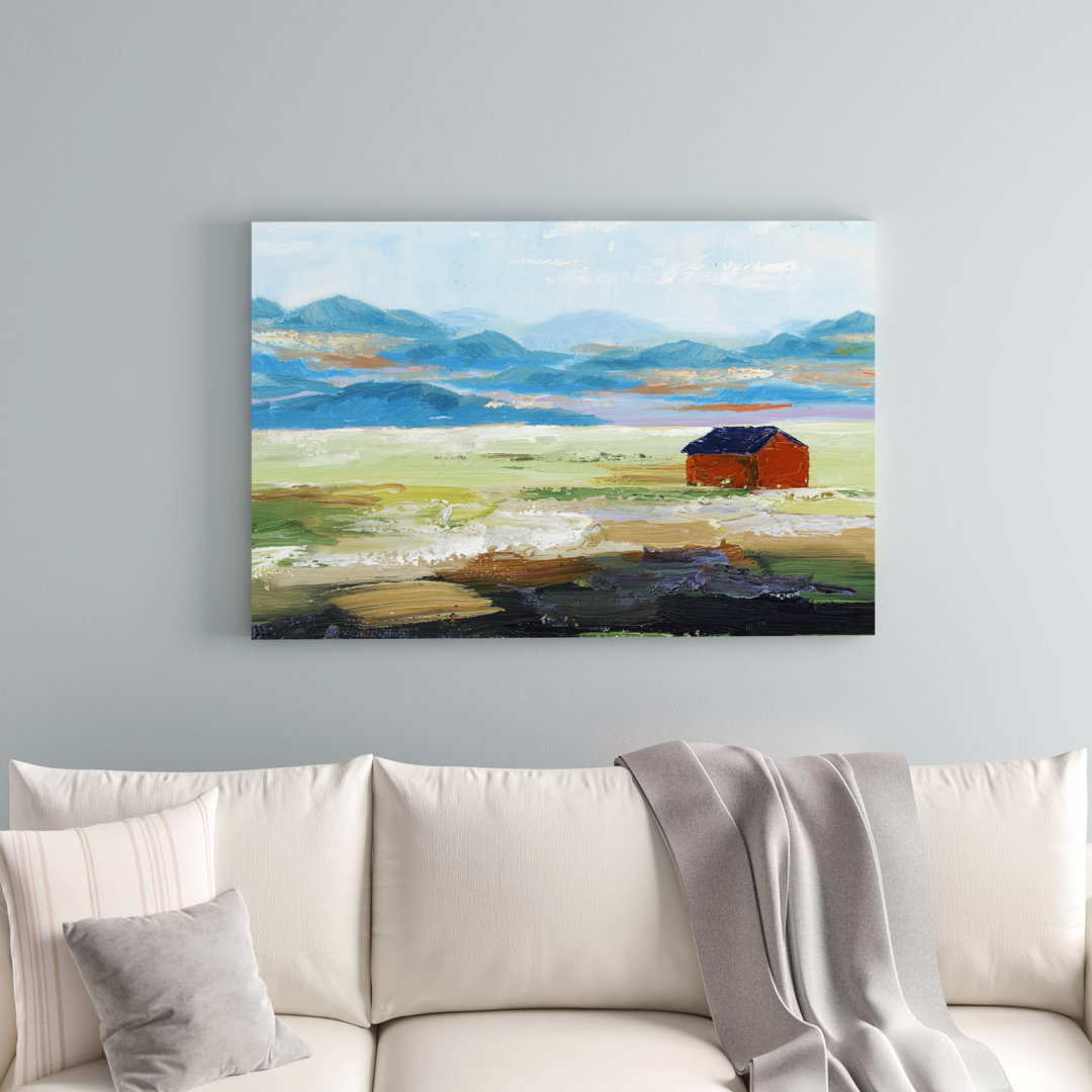 " Colorful Barn Landscape Painted " Winston Porter