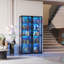 Glass Display Cabinet with 3 Color Led Lights, WineCabinet with Lock-795336913