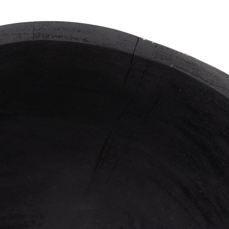 Turned Decorative Bowl, Carbonized Black